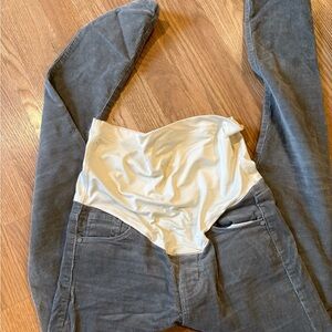 Pink blush maternity corduroys